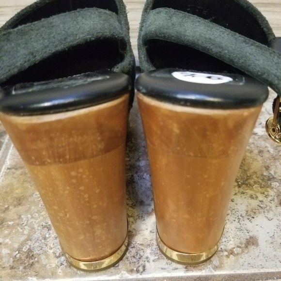 Tory Burch Suede Brayden Slingback Black Clogs - Picture 4 of 16